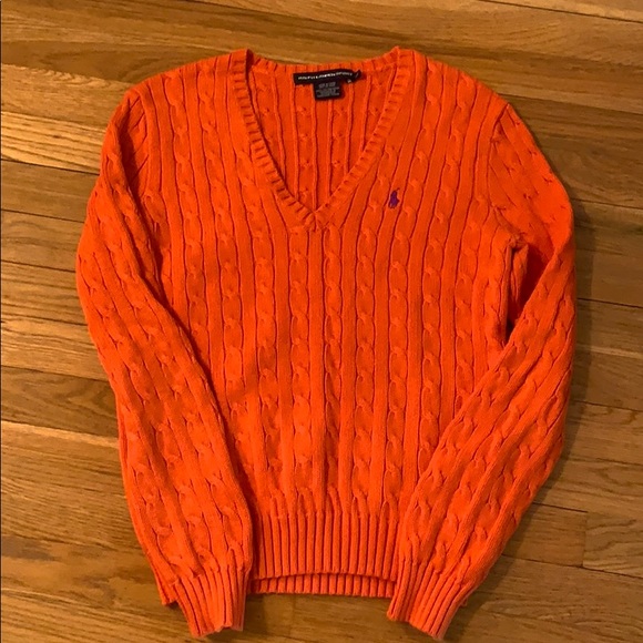 Ralph Lauren Sweaters - Brand New Ralph Lauren Orange Cable, SZ L